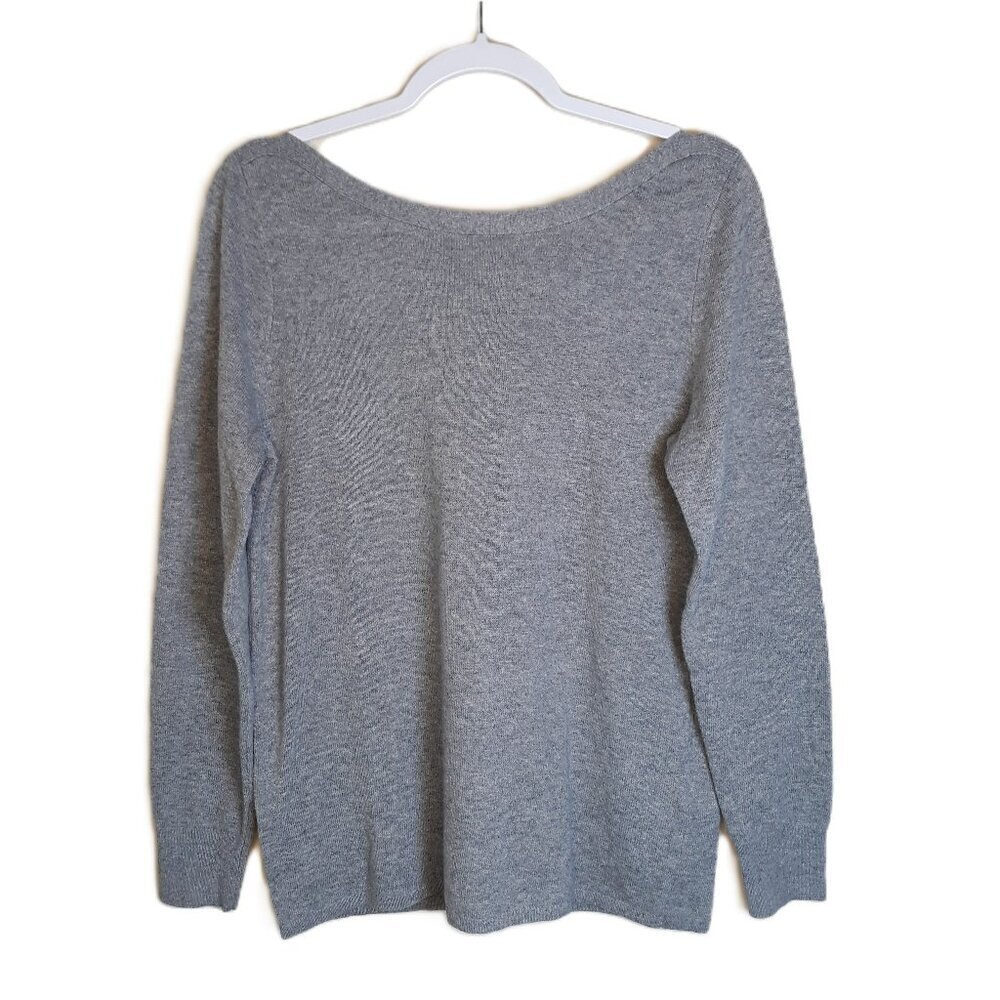 Banana Republic Double Tie Back Extra Fine Merino Wool Blend Sweater Clean Girl